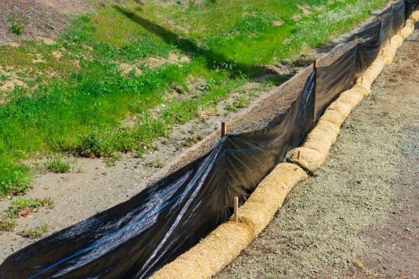 Straw Wattle Installation in Chandler